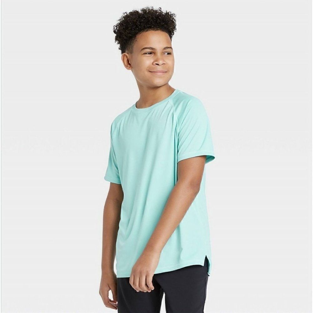 Boy's - Size S - Short Sleeve Performance T-shirt - All in Motion Turquoise